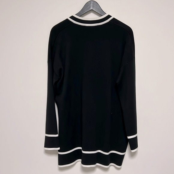 Simons contemporaine black white contrast cardigan sz m medium preloved - Picture 2 of 4